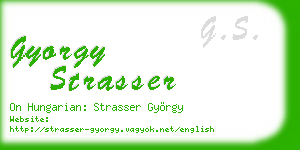 gyorgy strasser business card